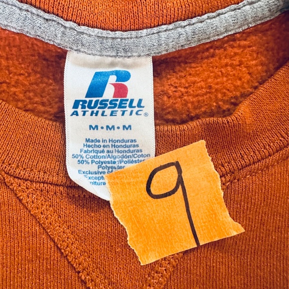 Vintage Russell Athletic Orange Pullover Crewneck Sweatshirt Mens M - Picture 6 of 6